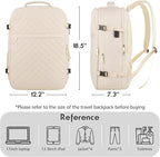 MOMUVO Large Travel Backpack Women, Flight Approved Carry On Backpack, Water - Image 4
