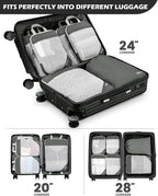 Compression Packing Cubes, Gonex Extensible Storage Mesh Bags Organizers - Image 7