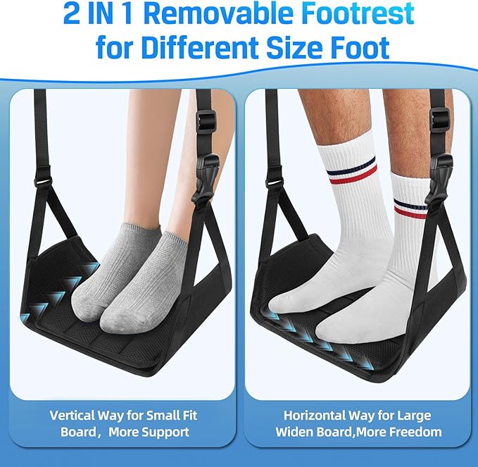 Airplane Foot Hammock for Plane Travel Essentials, Airplane Foot Rest - Image 4