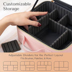 Makeup Bag with LED Mirror – Travel Cosmetic Organizer with Lighted Mirror - Image 3