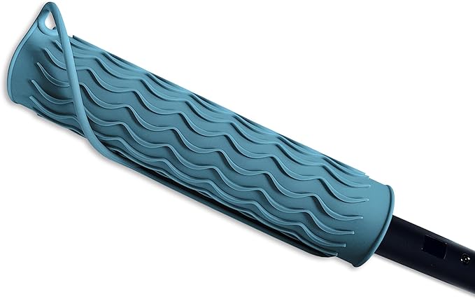 12" X 9" Large Heat Resistant Silicone Mat for Hair Styling Tools, Curling Iron Mat, Flat Iron Holder, Hair Straightener Pad, Makeup Mat, Hot Tools Mat for Travel Vanity Salon - Dusty Blue