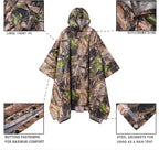 salamra Hooded Rain Poncho Waterproof Raincoat Jacket - Image 2