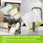 SPLF 12 Pack Dishwasher Safe Reusable Bags Silicone, Leakproof Reusable Freezer - Image 6