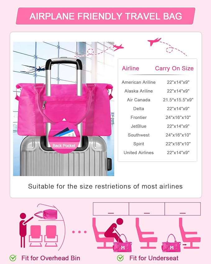 Overnight Bag for Kids Teen Girls Weekender Dance Bag Birthday Graduation Gifts - Image 7