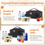 Lifewit Insulated Lunch Box for Men, Expandable Cooler Bag, Freezable Lunch Bag - Image 5