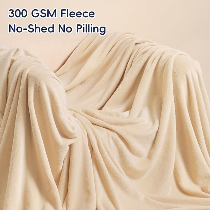 PHF Ultra Soft Fleece Blanket King Size, No Shed No Pilling Luxury Plush Cozy - Image 3