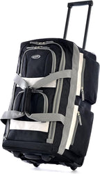 Olympia U.S.A. 29 inch Jumbo Size 8 Pockets Wheeled Rolling Duffel Bag Water by OlympiaUSA