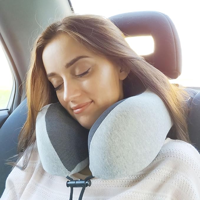 napfun Neck Pillow for Traveling, Travel Neck Pillow for Airplane 100% Pure - Image 6