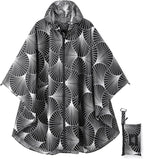Rain Poncho Jacket Coat Hooded Zipper Style by salamra