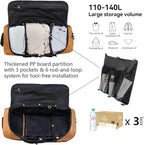Vomgomfom Wheeled Collapsible Duffel Bag, 110L-140L Expandable Checked Luggage - Image 2