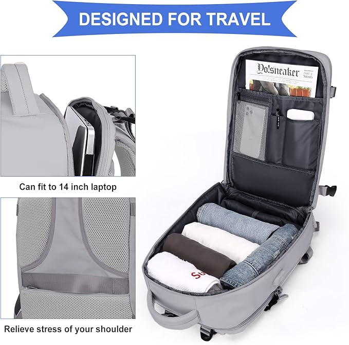 coowoz Travel Backpack For Women Men, Carry On Backpack, Hiking Backpack - Image 5