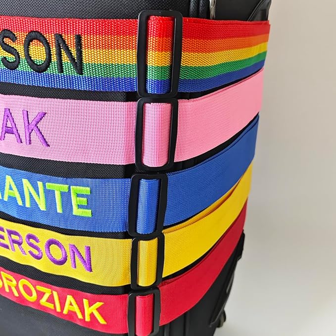 2PC Custom Embroidery Luggage Strap - Image 7