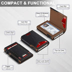 Wallet for Men Wallet with Slim Pop Up Card Holder 9-13 Cards, Bifold - Image 5