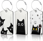 Black Cat Luggage Tag for Suitcase, Design by Unknown