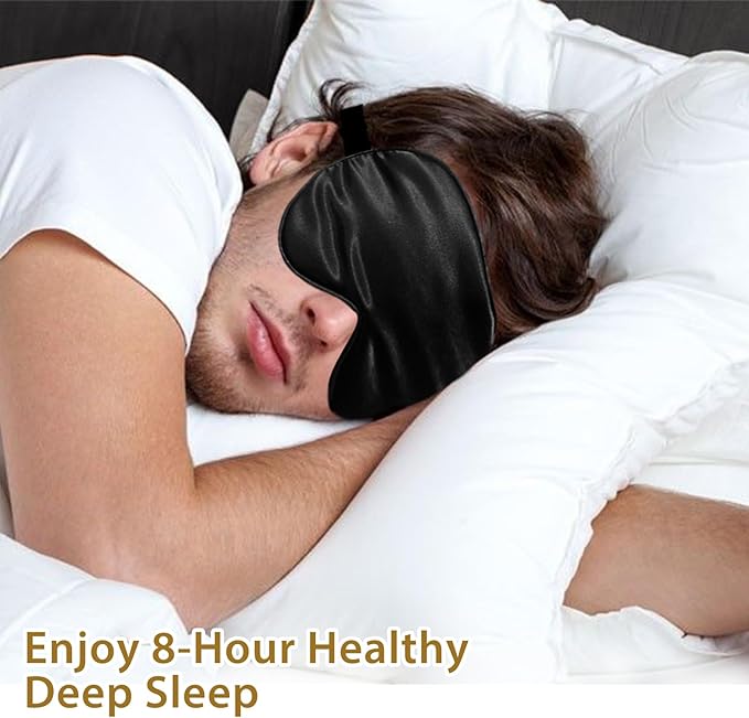 Silk Sleep Masks for Sleep, 4 Pack Super Soft Sleep Mask for Women & Men - Image 7