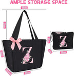 Vavabox Tote Bag, A-Z Initial Monogrammed Waterproof Tote Bag, Bridesmaid Gifts - Image 3