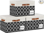 Large Storage Bins with Lids, Foldable Fabric Storage Baskets with Lids by PFFVRP