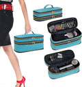 Hair Dryer Travel Carrying Case, Curling Iron Storage Bag, Slim Expandable Handheld Dual-Layer Travel Storage Bag for Dryer/Hair Tool Organizer/Style Organizer