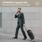 SHOWKOO Luggage Sets 3 Piece Softside Expandable Lightweight Durable Suitcase - Image 2