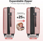 FOCHIER F Luggage Sets, Expandable 3 piece Hard Shell Luggage Set - Image 4