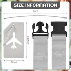 Weewooday 8 Pcs Luggage Straps Suitcase Tags Set - Image 2