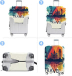 Luggage Cover Washable Suitcase Protector Anti-Scratch, Stretchable Fit - Image 5