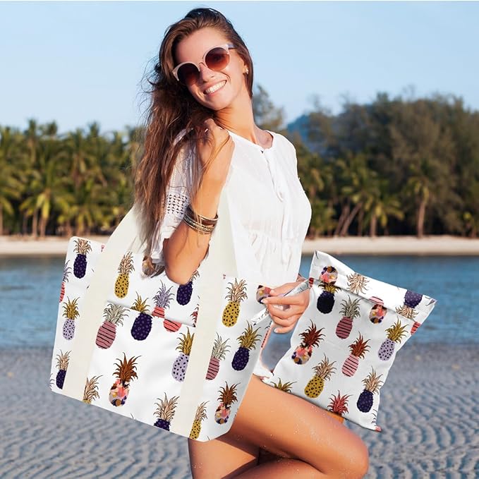 Beach Bags Wet Bag for Swimsuit Tote Bag for Friends Travel Gifts, Aloha Bags - Image 4