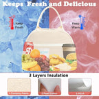 FlowFly Lunch Bag for Women Insulated Lunch Box Corduroy Lunch Tote Cooler for - Image 2