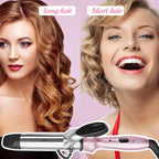 DAN Technology Mini Curling Iron,Travel Size Curling Iron,Dual Voltage CurlingIron up to 450°F for Short Hair,Nano - Titanium Barrels & 30s PTC Fast Heating
