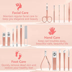 Manicure Set 16Pcs Professional Stainless Steel Pedicure Kit Mens Grooming Kit - Image 2