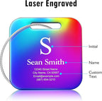Personalized Engraved Metal Luggage Tags - Image 3