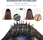 One Step Hair Dryer & Volumizing Brush, Aima Beauty Hair Styling Tool - Ceramic Straightener, Curler, Hot Air Styler & Ionic Salon Brush, Prussian Blue