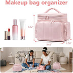 LEDAOU Toiletry Bag for Women, Quilted Travel Makeup Bag Organizer - Image 7