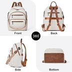 Backpack Purse for Women Laptop Backpack, Leather Travel Backpack Shoulder Bag - Image 4
