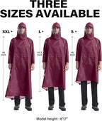 iCreek Hooded Rain Poncho with Pocket Waterproof Lightweight Unisex Raincoat - Image 6