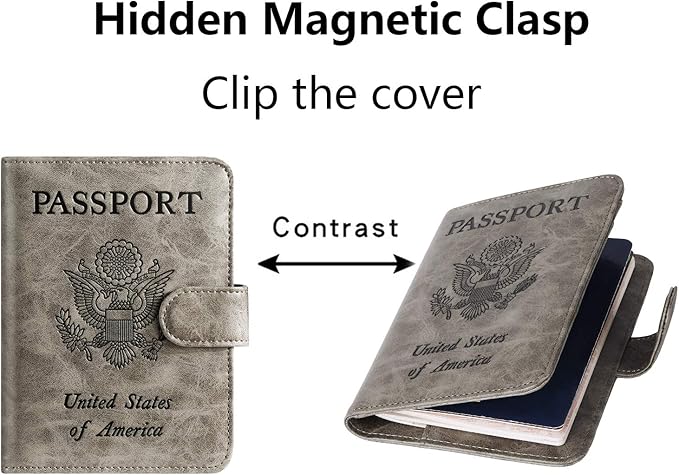 Passport Holder Cover Wallet RFID Blocking Leather Card Case Travel Accessories - Image 6