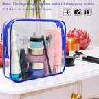 APREUTY Clear Makeup Bags, TSA Approved 6Pcs Cosmetic Makeup Bag Set Clear PVC - Image 5