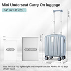 Hanke 14 Inch Underseat Carry On Luggage - Image 3