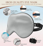 HiRui Silk Sleep Mask, 100% Natural Mulberry Silk of Double-Sided & - Image 4