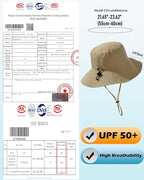 Water-Resistant Sun UPF 50+ Bucket Hat Protection Packable Brimmed Boonie - Image 6