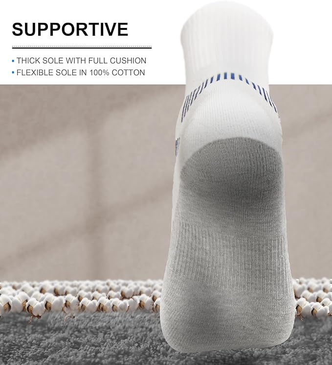 BULLIANT Compression Socks for Men 6Pairs, Athletic Crew Socks Cushioned For - Image 3