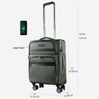 KROSER Softside Expandable Carry On Luggage - Image 2