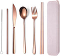 AARAINBOW 6 Pieces 18/8 Stainless Steel Flatware Set Portable Reusable Cutlery by AARAINBOW