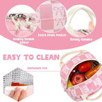 Bluboon Lunch Bag for Women Men Cute Corduroy Lunch Tote Bags Reusable - Image 6