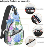 SUPLUCHOM Sling Bag Spring Hummingbird Flower Hydrangea Hiking Daypack - Image 4