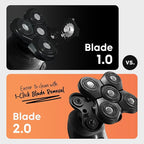 Groomie BaldiePro Cordless Bald Head Shavers for Men, Blade Refill 2.0 - Waterproof Head Shavers Replacement Head - Electric Hair Shaver & Head Razor for Bald Men, Men's Rotary Shaver for Smooth Shave
