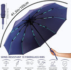 Folding Umbrella Anti-UV Compact Durable Folding Umbrella Auto Open Close - Image 5