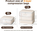 1 Pack Compression Storage Bags - 110L Large Capacity Comforter Storage Bag - Image 2