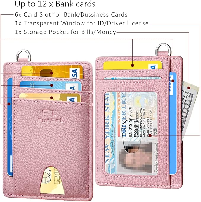 FurArt Slim Minimalist Wallet, Front Pocket Wallets, RFID Blocking, Credit Card - Image 6