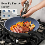 15 Pcs Pots and Pans Set Non Stick, Detachable Handle Ceramic Cookware Sets - Image 5